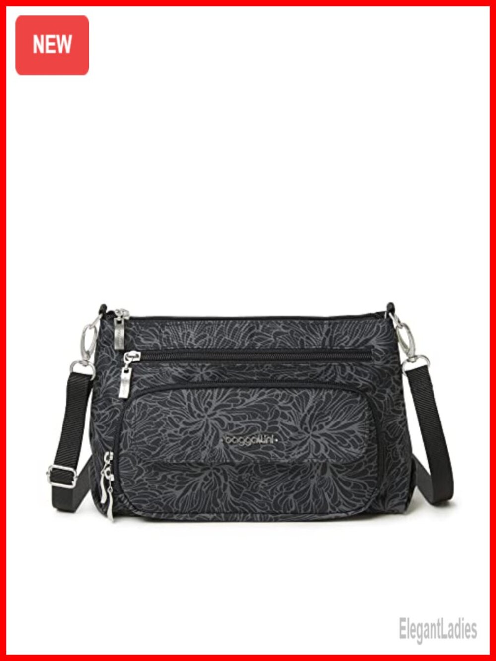 Lightweight Nylon RFID Crossbody Bag with Built-in Wallet and Phone Pocket